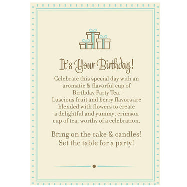 Harney & Sons Birthday Party Tea, Decaf, Sachets Decaffeinated 30 Count